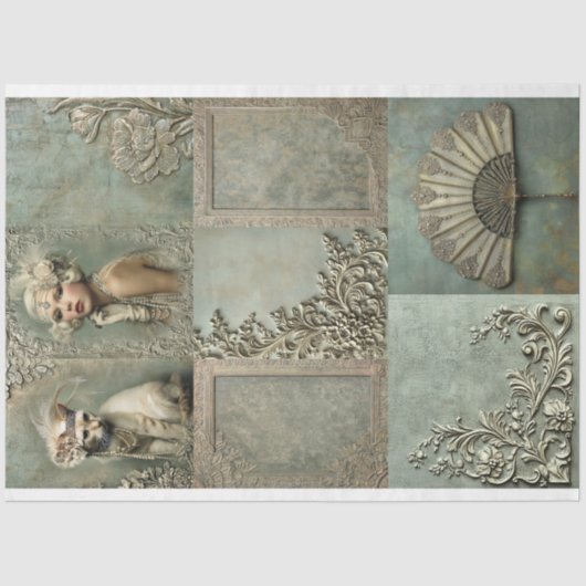 Papier Mousseline Mint Sage Allure Roaring 20's Matching Collection (Recto)