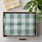 Papier Mousseline Minty Forest Green Tartan Plaid Motif Imprimer (Cadeau)
