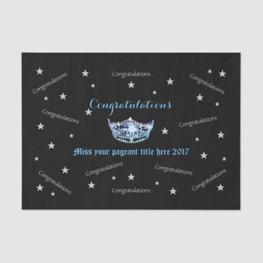 Papier Mousseline Miss America Félicitations Tissue Paper (Recto)