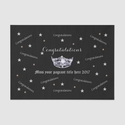 Papier Mousseline Miss America Félicitations Tissue Paper (Recto)