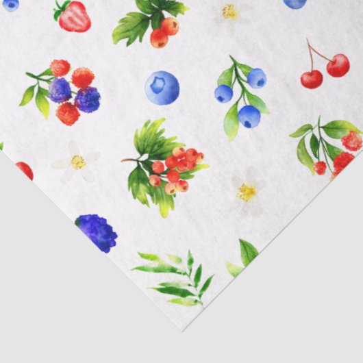 Papier Mousseline Mixed Berries Pattern (Détail)