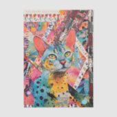 Papier Mousseline Mixed Mixed Paper Cat Collage Tissue Paper (Recto)