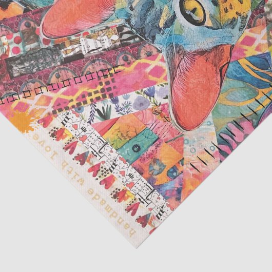 Papier Mousseline Mixed Mixed Paper Cat Collage Tissue Paper (Détail)