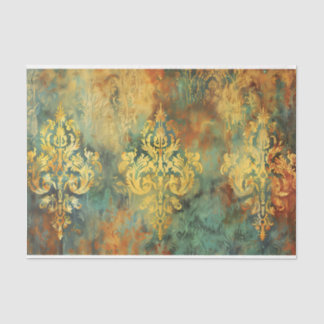 Papier Mousseline Mobilier rustique Damask Découpage Papier Tissu