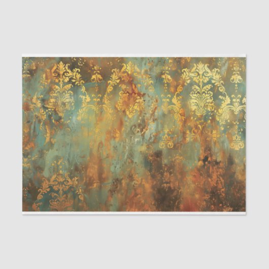 Papier Mousseline Mobilier rustique Damask Découpage Papier Tissu (Recto)