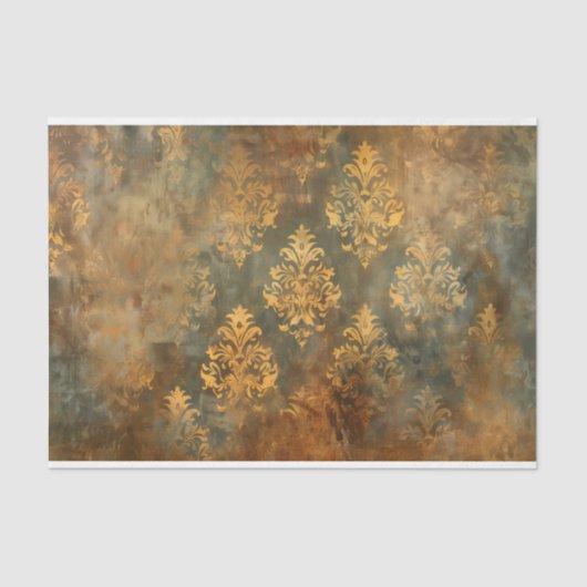 Papier Mousseline Mobilier rustique Damask Découpage Papier Tissu (Recto)