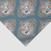 Papier Mousseline Mocha & Accent Abstrait Turquoise Mandala Retro Og (Détail)