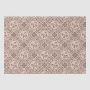 Papier Mousseline Mocha Rococo Revival Mandala Geo Diamond Tile