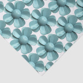 Papier Mousseline MOD Blue Daisy Flower - Retro 60s Mariage d'été (Détail)