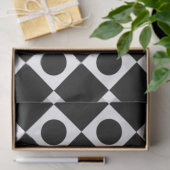 Papier Mousseline Mod Retro 60's Noir (Cadeau)
