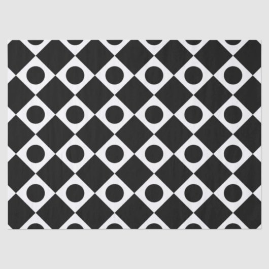 Papier Mousseline Mod Retro 60's Noir (Recto)