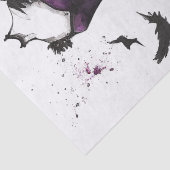 Papier Mousseline Mode Goth Bat | Robe gris violet talons hauts (Détail)