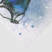 Papier Mousseline Mode Goth | Robe Bleue à talons hauts (Détail)