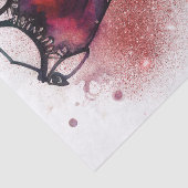 Papier Mousseline Mode Goth | Robe rouge avec talons hauts Abstraits (Détail)