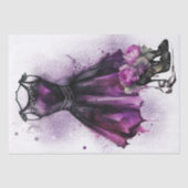 Papier Mousseline Mode Goth | Robe violette avec haut talons plat (Recto)