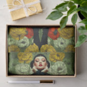 Papier Mousseline Mode Gothique Féminine Avec Fleurs DQ4R Découpage (Cadeau)