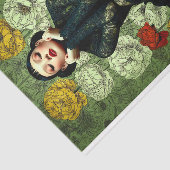 Papier Mousseline Mode Gothique Féminine Avec Fleurs DQ4R Découpage (Détail)