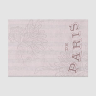 Papier Mousseline Mode vintage Paris en rose pâle