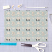 Papier Mousseline Modèle bébé éléphant vert (Artisanat)