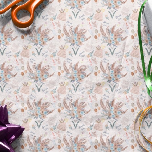 Papier Mousseline Modèle de Baby Shower Bohème Mariée