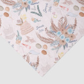 Papier Mousseline Modèle de Baby Shower Bohème Mariée (Détail)