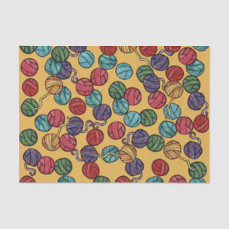 Papier Mousseline Modèle de boules de fil arc-en-ciel