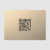 Papier Mousseline Modèle de code QR immédiatement modifiable | Or Fa (Recto)