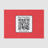 Papier Mousseline Modèle de code QR numérisable avec texte modifiabl (Recto)