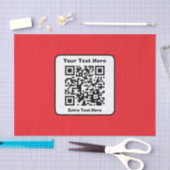 Papier Mousseline Modèle de code QR numérisable avec texte modifiabl (Artisanat)