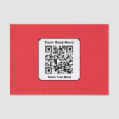 Papier Mousseline Modèle de code QR scannable avec texte modifiable (Recto)