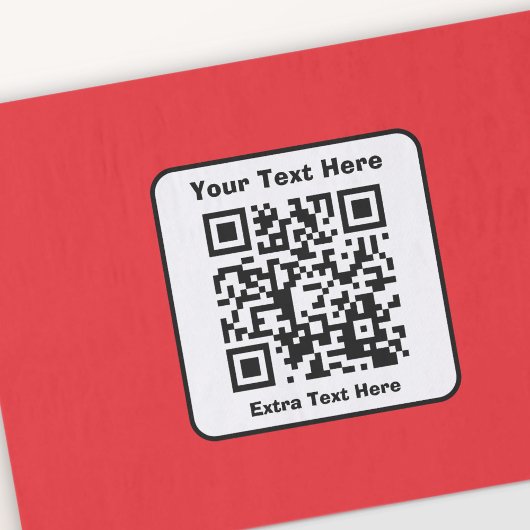 Papier Mousseline Modèle de code QR scannable avec texte modifiable