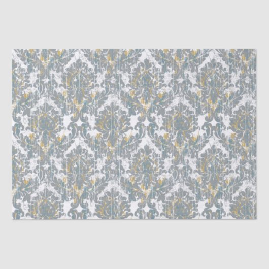 Papier Mousseline Modèle de Damas désorganisé (Recto)