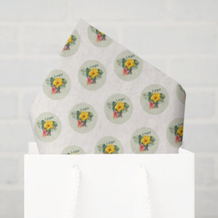Papier Mousseline Modèle de logo de société Ecru
