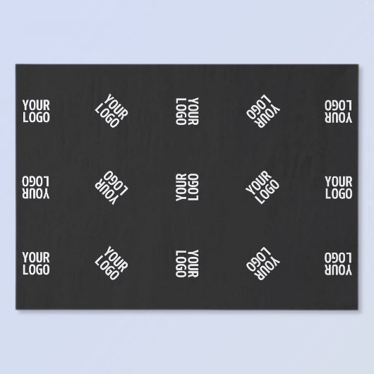 Papier Mousseline Modèle de Motif Logo moderne unique | Black