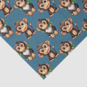 Papier Mousseline Modèle de singe bleu (Détail)