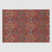 Papier Mousseline Modèle de tapis oriental en rouge foncé (Recto)