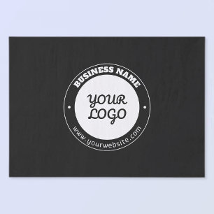 Papier Mousseline Modèle de texte circulaire modifiable et logo télé