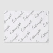 Papier Mousseline Modèle de texte de script moderne éditable | Noir (Recto)