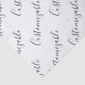 Papier Mousseline Modèle de texte de script moderne éditable | Noir (Détail)