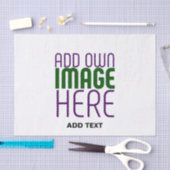 PAPIER MOUSSELINE MODÈLE DE TEXTE D'IMAGE BLANCHE SIMPLE MODERNE (Artisanat)