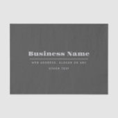 Papier Mousseline Modèle de texte rétro-moderne modifiable | Gris ch (Recto)