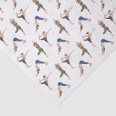 Papier Mousseline Modèle de yoga femmes forme bien-être (Détail)