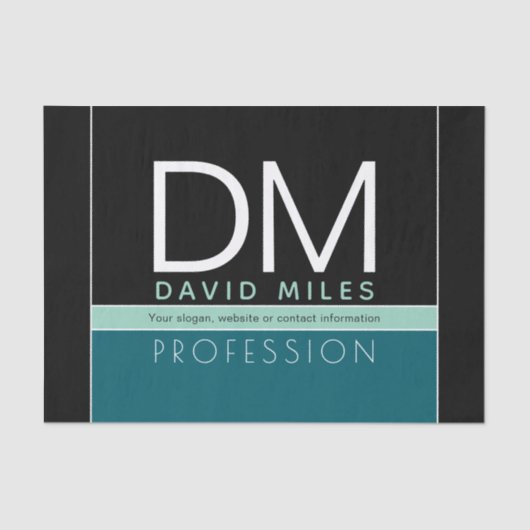 Papier Mousseline Modèle d'entreprise moderne | Toutes les couleurs  (Recto)