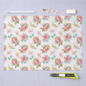 Papier Mousseline Modèle floral (Artisanat)