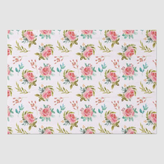Papier Mousseline Modèle floral (Recto)