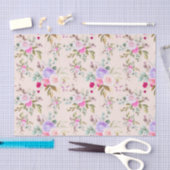 Papier Mousseline Modèle floral (Artisanat)