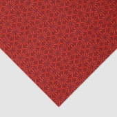 Papier Mousseline Modèle Floral Abstrait rouge (Détail)