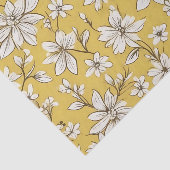 Papier Mousseline Modèle floral blanc élégant (Détail)