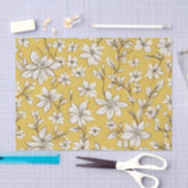 Papier Mousseline Modèle floral blanc élégant (Artisanat)