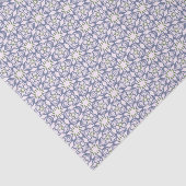 Papier Mousseline Modèle floral bleu et vert (Détail)